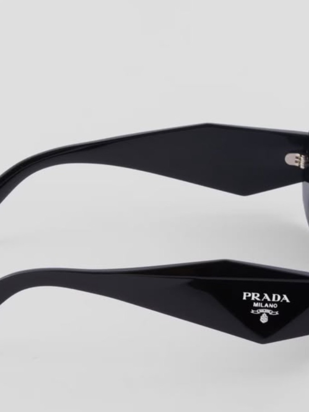 Prada Black Gloss Rectangular Sunglasses for Men - Picture 4 of 4